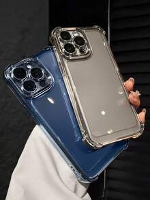 MewTrek Luxury Electroplated Transparent Phone Case, New Fashion Silicone Shockproof Protective Soft Shell, Compatible With IPhone, Galaxy, Honor Reno, Men/Women 2026 - Silver - View 8