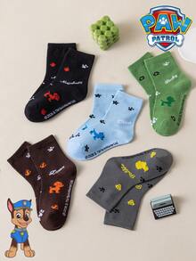 1/5/10 Pairs Paw Patrol Kids Socks Cute All-Over Print Puppy Winter Mid-Calf Socks Fun Christmas Gift Children's Socks - Multicolor - View 6