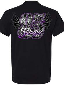 Ladies 2025 Sturgis Motorcycle Rally 85th Wings T-Shirt No - 款式 - 查看 1