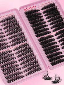 574pcs Large Capacity False Eyelashes Book, D Curl Vacation Lashes, 60D+100D, Reusable Segmented Lashes, Suitable For Beginners DIY Eyelash Extensions, Daily, Travel, Wedding And Party Use, False Eyelashes - D - View 5