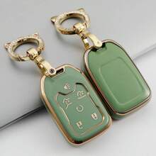鑰匙遙控器保護套附鑰匙圈,適用於 Chevy、Chevrolet、Suburban、Tahoe、GMC、Yukon XL、Terrain、Acadia,防塵防摔高端時尚鑰匙包配件 - 貓眼扣 - 查看 19