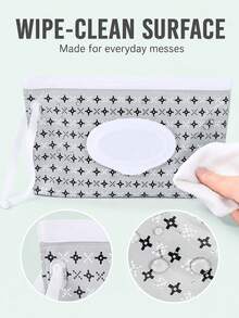 Reusable Wet Wipe Bag, Wet Wipe Box, Portable Refillable Wet Wipe Storage Box/Travel Wet Wipe Bag; Featuring Zipper Seal And Secure Snap Lid Design, Easy To Refill And Dispense, With Wrist Strap. - Lightweight, Sealed Dry, Washable Travel Wet Wipe Storage Box And Packaging Box - Multicolor - View 7