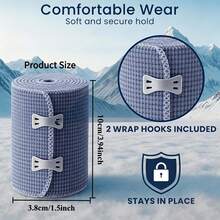 1pc Reusable Ice Compression Bandage, Sports Protection Cold Compress Wrap With Adjustable Strap And Buckle, Suitable For Knee, Calf, Wrist - Multicolor - View 3