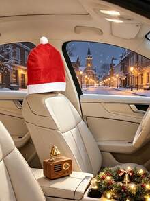 1pc Christmas Car Seat Cover, Soft And Bouncy Fabric, Holiday Christmas Pattern Design, Holiday Style, Multiple Colors Available, Suitable For Adults, Used For Car Interior, Home Party, Winter Christmas Atmosphere Decoration, Car Seat Protection Accessory - Multicolor - View 8