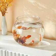 Sturdy Nicely Betta Fish Bowl Small Aquariums For Small Ornamental Fish And Reptiles High Transparency Plastic Good View - Multicolor - View 9