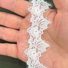 5 Yards 3cm Eyelash Elastic Lace Trim For Sleepwear, Lingerie, Underwear, Clothing And Curtain Accessories - 3cm Wide - View 7