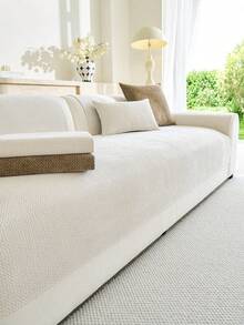 1 buah Bantal Sofa Warna Polos, Sarung Sofa Anti Selip Sepanjang Musim, Pelindung Anti Gores Ramah Hewan Peliharaan, Dapat Dicuci dengan Mesin, Dekorasi Rumah yang Cocok untuk Ruang Tamu, Sofa Sudut Bentuk L, Sofa Tunggal, Sofa Dua Dudukan, Sofa Tiga Dudukan, dan Lainnya - Krem - View 2