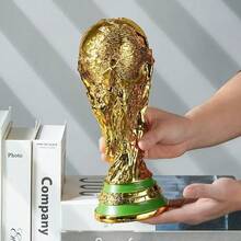 FIFA 世界盃獎盃，適用於加拿大、墨西哥、美國活動 - 樹脂足球獎盃，附標誌性獎盃與獎盃人物，球迷收藏展示，生日派對裝飾，辦公室展示禮品 - 查看 3