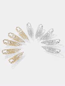 Kryxie 5pcs Luxurious Rhinestone Nail Rings Set, Perfect For Women Dance Performances, Parties And Gatherings - ring - View 7