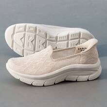 Skechers Women's SLIP-INS Hands-Free Slip-On Walking Shoes Breathable Thick Sole Cushioned Casual Sneakers - Off White - View 6