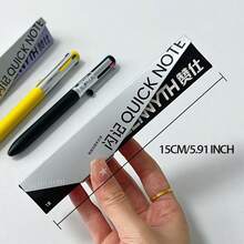 1 buah Pulpen Zanshi 4-in-1 Hitam Biru Merah Netral 0.5mm 0.32mm Dapat Ditarik Cepat Kering Menulis Halus Untuk Pelajar dan Kantor - MultiWarna - View 5