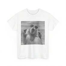 Capybara T-Shirt, Funny T-Shirt With Capybara Sunglasses For Rodent And Animal Lovers - 款式 - 查看 1