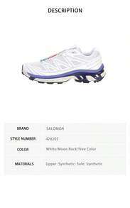 Salomon Men's And Women's Sports Shoes 478203 - White/Moon Rock/Free Color 478203 - View 6