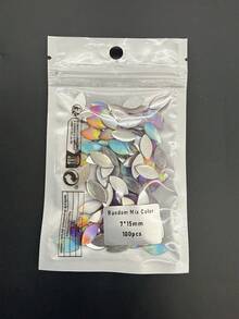 100顆 7*15mm 混色貝殼水鑽樹脂水晶石 非熱燙水鑽貼片 DIY 手作珠寶飾品配件 - Random Mix Color - 查看 12
