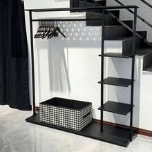 2 Large Capacity Storage Boxes, Portable Foldable Clothing And Bedding Storage Bags, Dormitory Bedroom Wardrobe Clothing And Bedding Packaging Organizer Bags, Shirt And Pants Storage Rack, Space-Saving Wardrobe Organizer And Storage Basket - Black - View 4