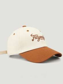 1pc Classic Embroidered Baseball Cap, Adjustable Dad Hat, Dual-Tone Vintage Casual Cap, Breathable Summer Outdoor Travel Golf Hat, Unisex - A - View 12