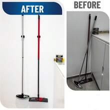Garage Storage Racks Stainless Steel Broom Holders, Wall Mounted Mop Bracket Heavy Duty Tool Hook Brush Storage Organiser With Non-Slip Silicone Gear For Kitchen Bathroom Closet Garden Garage(10 Pcs) - View 7