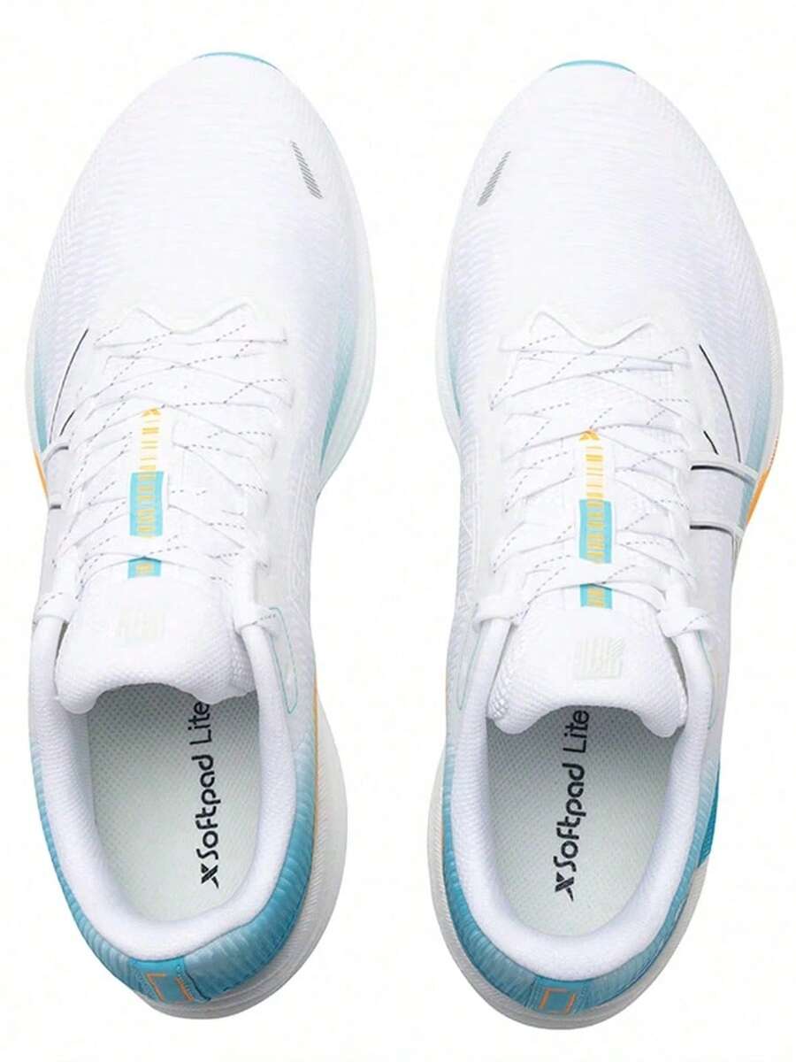 XTEP Feispeed 5.0 Men's New Sports Shoes Mesh Breathable Lightweight Cushioning Durable Outdoor Running Shoes - White-blue/Orange - View 1