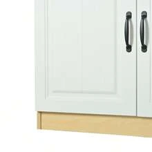 Sideboard, White And Natural Wood With 4 Drawers - 自然白 - 查看 9