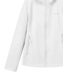 CAMEL CROWN Women's Autumn Outdoor Windproof Slim Fit Softshell Jacket, Triple Protection - Light Frost White - View 4