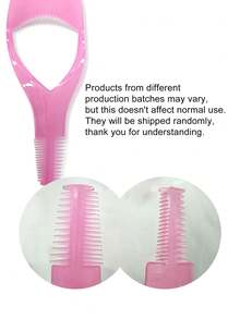 2pcs Eyelash Products - Eyelash Mascara Shield And 2-In-1 Stainless Steel Eyelash Comb & Brow Brush, Create Natural Lashes, Prevent Mascara Clogging, Useful Makeup Eyelash Comb Applicator Tool Guide Card, Beauty Makeup Lash Separator, Plastic Lash Protector Guide Template, Suitable For Women & Girls,Giveaways,Travel,Cheap Stuff,Travel Essential - Pink - View 8