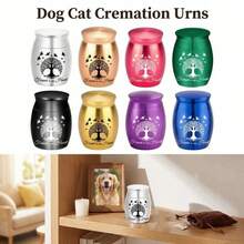Mini Pet Cremation Urn Box, 40X30mm Waterproof Dustproof Storage Container For Dog Cat Ashes, Teeth Hair Organizer Pet Memorial Keepsake - Multicolor - View 2