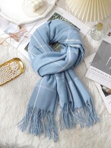 Large Plaid Blue
