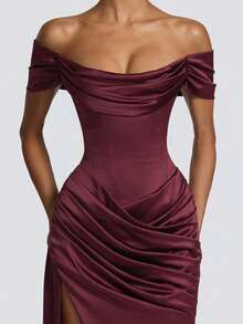 Women Formal & Evening Dresses - Burgundy - View 4