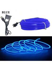 Lampu Dekoratif LED Interior Mobil EL Wiring Neon Strip untuk DIY Otomotif Lampu Ambient Fleksibel Suasana Pesta Dioda USB - Pencahayaan sekitar mobil - View 8