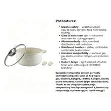 12-Piece Marble Pattern Aluminum Cookware Set With Glass Lids, Cream White Cooking Pot Set, Cream White - View 7