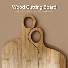 2pcs Compact Wooden Cutting Board Set, Suitable For Couples, Small Fruit And Bread Board, Kitchen Decor And Anniversary Gift - Multicolor - View 8