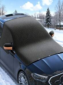Car Windshield Snow Cover, 6 Built‑In Magnets Car Front Window Frost Ice Sun Shade Protector, All‑Weather Waterproof Anti‑Snow Anti‑Dust Sun UV Protection Windshield Cover With Mirror Cover For Most Cars Sedan SUV - Multicolor - View 9