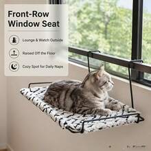 3-In-1 Cat Window Hammock, Modular Multi-Purpose Radiator Cat Bed, Detachable Washable Soft Plush Cat Bed, Suitable For Window Sill Radiator Bed Frame, Sturdy Metal Hanging Cat Seat, Suitable For Small And Medium Cats Indoor Resting And Sunbathing - one-size - View 2