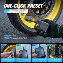 Carsun Mini Portable Electric Bike Air Pump, Wireless Tire Inflator, 150PSI Wireless Digital Display Version - 150g, Palm-Sized, Accurate Display - Automatic Shut-Off When Inflation Is Complete, Bike Accessory - Wireless - View 3
