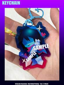 Game , Spamton, Tenna, Kris, Susie, Ralse, Berdly, Del-Turne, DELTARUN-Chapter5, 2D Flat Double-Sided Cartoon Character Pendant, Anime Game Merchandise - Partially Translucent - View 18