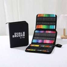 120/100/72/60 Colors Dual-Tip Marker Set, Watercolor Painting Pens, CD Box Packaging, Professional Sketching Pen Combination, Perfect Christmas, Halloween, Easter Gift - Sets - View 4