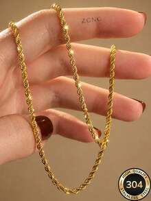 3pcs/Set Women's Premium Versatile Elegant Layered Necklace, Jewelry For Halloween, Christmas Party, New Year's Eve Celebration - Gold - View 5