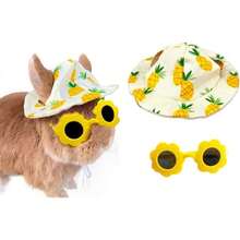 Cute Rabbit Small Animal Pet Hat Clothing Set Accessories, Suitable For Rabbits, Guinea Pigs, Kittens, Puppies, Ferrets - Multicolor - View 7