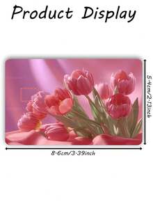 1pc Pink Tulip Official Credit Card Sticker Privacy Protection Card Skin, Romantic Floral Birthday Gift PVC Material Anti-Fingerprint Anti-Scratch Wear-Resistant Card Sleeve, Card Protector, Suitable For Men, Women, Couples, Small Chip Card, Bank Card, Credit Card, Transit Card, Student Campus Card Personalized DIY - Type a - View 13