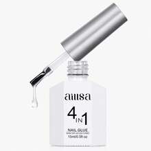 AILLSA 1入 15ml 快速固化 LED/UV 燈照脫卸式長效黏著美甲膠，適用美甲藝術與居家 DIY 美甲沙龍 - 無色 - 查看 9