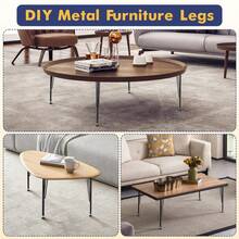 Techigher 4pcs Metal Table Legs, Heavy Duty DIY Furniture Legs, Adjustable Replacement Desk Legs For Dining Table, Coffee Table, Office Desk & Workbench - 68cm - View 2