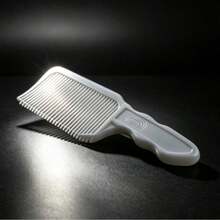 Salon Barber Hair Cutting Position Comb, Ergonomic Handle Flat Top Styling Comb For Men Hair Trimming - Light Grey - View 5