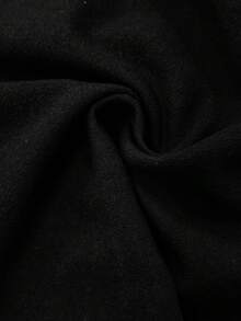 WAIT HIM 100% Cotton Men's Casual Solid Color Henley Collar Long Sleeve Shirt - Black - View 5