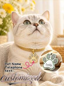 Custom Engraved Pet Name Tags, Personalized Pet Labels, Personalized Dog Collars, Pet Pendants, Cute Cat And Dog Name Tags, Custom Dog Tag Pendants, Personalized Cat And Dog Pet Identification Name Pendants, Custom Decorative, Engraved, Stainless Steel Pet Collar Tags Pendants. - Multicolor - View 3