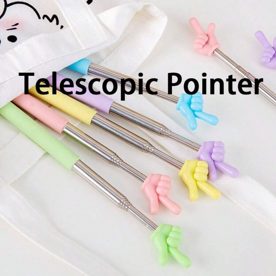 1 buah Pointer Silikon Teleskopik Aneka Warna, Batang Baja Tahan Karat, Dapat Dipanjangkan dan Ditarik dengan Bebas, Pegangan Halus, Ujung Silikon Lembut, Untuk Halaman, Cocok untuk Pengajaran di Kelas dan Membaca Bersama Orang Tua-Anak, Alat Guru yang Direkomendasikan untuk Musim Kembali ke Sekolah, Warna Cerah dan Menyenangkan, Sempurna sebagai Hadiah Natal, Halloween, Thanksgiving untuk Guru dan Orang Tua, Bermakna dan Unik - Beraneka warna - View 1