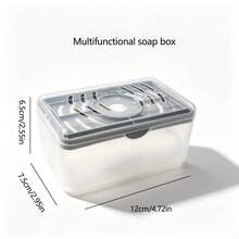 New Foam Soap Dish, A Fashionable Multifunctional Soap Dish With Rolling Drainage, Includes Hand Wash Brush, Foam Generator, Lid And Plastic Soap Dish, Suitable For Bathroom, Travel And School Storage Baskets, Boxes - Multicolor - View 12