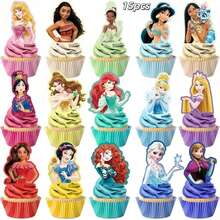 Hot-Selling Recommendation Dessert Decoration 31pcs Princess Size Cake Toppers Cake Decorations Princess Bunting Birthday Cake Dessert Birthday Party Cake Decoration Cartoon Plug-In Set - View 4