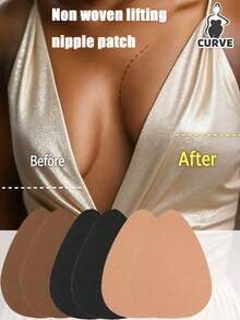 3/2/1 Pair Plus Size Latex Breast Lift Tape For Women, Invisible Strapless Design, Support Tape Fit B-E Cups - Multicolor - View 27