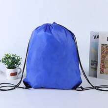1pc Multicolor Waterproof Drawstring Backpack, Lightweight Polyester Fiber Sports Fitness Storage Bag, Portable Drawstring Storage Bag, Suitable For Fitness, Travel, Campus, Shopping, Outdoor Activities - Multicolor - View 12