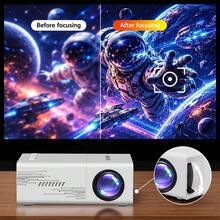 Mini Portable Projector/Supports 1080P, Local 240P, Equipped With Remote Control, Suitable For USB/Phone Connection, Remote Operation And Built-In Speaker, Compact Design Suitable For Camping, Home Theater, Office - White - View 4